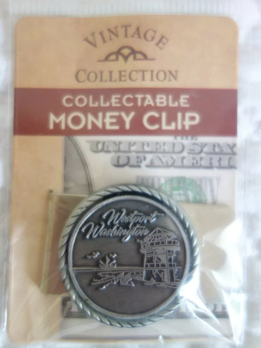 (a)Lot of 4 New VINTAGE COLLECTION Money Clips / Key Chains – Westport WA / PAC